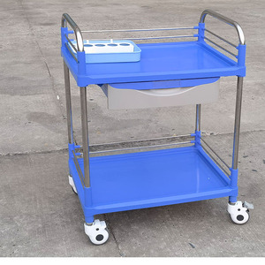 EM-ET129 פלדה פלדה טרולי טיפול נייד עגלת עגלות - Product Image 5