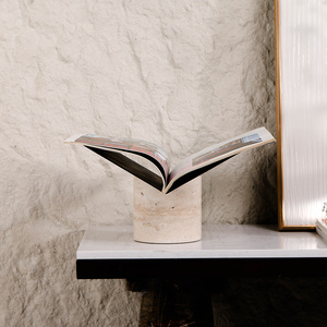 Kimdecor haut de gamme moderne créatif luxe marbre fer noir porte-revues serre-livres pour intérieur <span class=keywords><strong>bureau</strong></span> et salon décor - Product Image 4