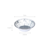 Mini moule rond en aluminium argenté pour tartelettes aux œufs, muffins et puddings - Moule en pulpe écologique