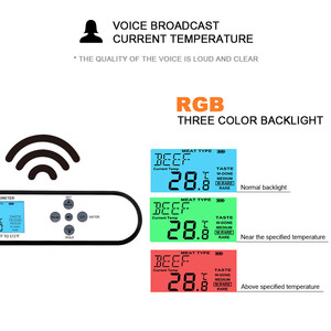 CH-209 nóng bán đồng hồ báo thức nhiệt độ kỹ thuật số nấu ăn nhiệt kế không thấm nước thịt Nhiệt kế - Product Image 4