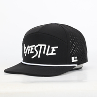 Casquette de baseball personnalisée à 7 panneaux de haute qualité Casquette de baseball de style sportif avec décoration de corde à broderie 3D avec impression numérique