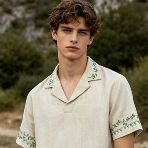 Collar Linen Shirt Cheap Knitted Hawaiin Shirts Men And <b>Boys</b> Button <b>Up</b> Happy Vacation Shirt Linen Blend T-Shirts - Product Image 5