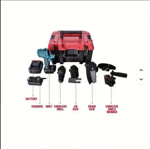 16 in 1 Brushless Cordless <b>Tool</b> Set 21V Impact Drill Kit for DIY Construction and Repair Work Wkc Household Power <b>Tool</b> Set Wkc - Product Image 2