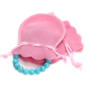 Bolsas con cordón de terciopelo de calabaza de 7*9cm, bolsa de tela de franela suave para regalos de boda y embalaje de joyería, logotipo impreso de almacenamiento colorido - Product Image 5