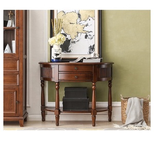 Mesa de Pared Estilo Antiguo, Mesa de Tocador Marrón Desgastado, Mesa de Maquillaje <span class=keywords><strong>Vintage</strong></span> - Product Image 2