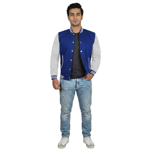 Blouson Bomber Varsity en Laine et Duvet, Style Baseball, pour Homme - Product Image 1