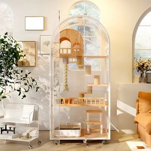 20 عامًا من الخبرة في تصميم الأفضل في الصين: فيلا قطط داخلية قابلة للتخصيص مع نظام تسلق وشجرة للقطط ووحدات سكن خشبية - Product Image 1