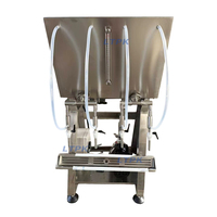 Petite machine de remplissage de liquides à 4 têtes par gravité pour vin, whisky, liqueurs et bouteilles