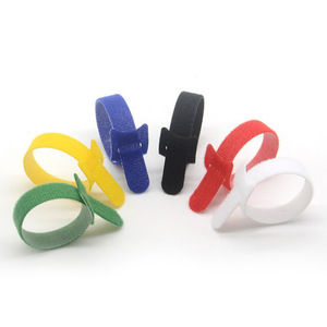 फैक्टरी थोक डबल पक्षीय पुनः प्रयोज्य पट्टियों के साथ रंगीन पर्यावरण अनुकूल केबल टाई लपेटें, बैक हुक लूप फास्टनर के साथ - Product Image 2