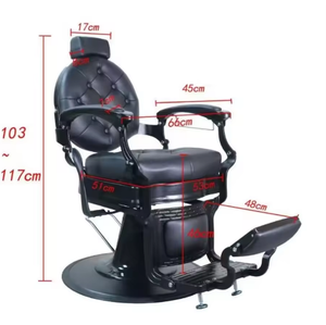 Sillón de Barbería de Hierro Retro de Lujo, Hidráulico, Reclinable, para Masajes, Mueble de Cuero para Salón de Belleza, Gimnasio - Product Image 6