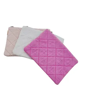 Wholesale Kawaii Mini Brown Quilted Towel Cosmetic Pouch Sustainable Terry Cloth  Makeup Bag - China Cosmetic Bag and Makeup Organizer price