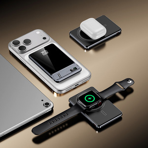 Batterie externe magnétique sans fil ultra-mince 10000 mAh en alliage, sortie 20W, multi-standards, modèle F15, certifiée 3C, cadeau idéal - Product Image 1