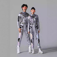 Combinaison unisexe pour enfants, motif circuit, style cyberpunk, pour Halloween, cosplay, costume de film et de télévision, manches longues