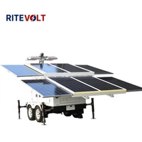 Güneş Enerjili LED'li Portatif Mobil Römork, Dış Mekan İnşaatlarında Acil Kurtarma İçin
