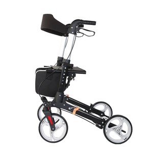 Déambulateur pliant léger en aluminium à double pliage pour personnes âgées et handicapées, outil d'assistance à la mobilité intérieure et extérieure, pliable - Product Image 1