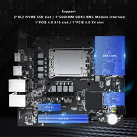 Carte mère B760EC B760 compatible avec les processeurs Core de 12e, 13e et 14e génération, contrôle BMC, M.2 NVME, DDR4, max 64 Go, 3 ports LAN