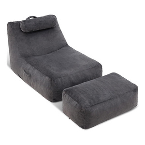 Customized Recliner Beanbag <b>Sofa</b> With Ottoman For Small Spaces And Bedrooms - Product Image 5