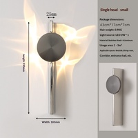 Applique murale LED minimaliste de luxe léger en acier inoxydable avec abat-jour en aluminium pour chambre, salon, bureau et couloir