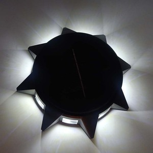 ไฟติดผนังรูปแปดเหลี่ยมพลังงานแสงอาทิตย์ ไฟ LED สำหรับสนามหญ้ากลางแจ้ง ไฟส่องทางเดินแบบเสียบปลั๊ก ไฟอัตโนมัติแสงสีขาวอบอุ่น - Product Image 5