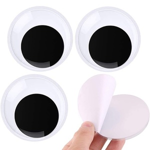 <span class=keywords><strong>Yeux</strong></span> <span class=keywords><strong>mobiles</strong></span> autocollants noirs et blancs, tailles assorties, <span class=keywords><strong>yeux</strong></span> en plastique pour loisirs créatifs, jouets DIY, fabrication de poupées, scrapbooking - Product Image 2