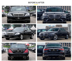 Kits de Carrocería Completos W221 Upgrade W223 <span class=keywords><strong>S450</strong></span> para Benz Clase S 2006-2012 W221 X221 V221 Facelift 1:1 W223 <span class=keywords><strong>S450</strong></span> Parachoques Capó Guardabarros - Product Image 3
