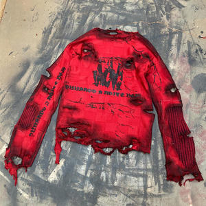 사용자 정의 남자의 100% 면 헤비웨이트 니트 캐주얼 긴 소매 O-넥 티셔츠 통기성 패브릭 인쇄 위장 및 로고 - Product Image 1