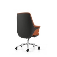 Chaise de bureau pivotante en cuir moderne de qualité supérieure |   Conception ergonomique confortable avec accoudoirs réglables et pieds chromés
