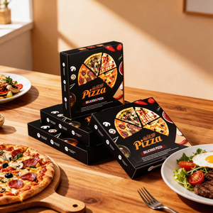 Boîte d'emballage en papier la plus vendue, conteneur alimentaire personnalisé, taille 32 cm 33 cm, boîte à pizza pour pizzas et tartes faites maison - Product Image 1