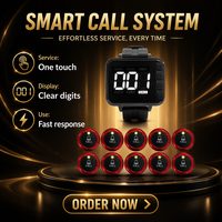 Ycall K-100 K-O1 Système d'appel sans fil pour restaurant, montre-récepteur de serveur rechargeable, bouton d'appel étanche, Hookah