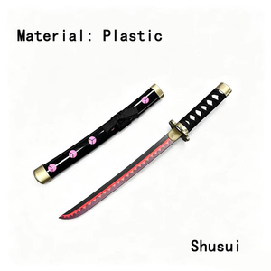 Épée en plastique Anime <span class=keywords><strong>Zoro</strong></span> 43cm/16.93in, accessoire de cosplay, épée Anime Wado Ichimonji Yukiba, arme sûre et inoffensive - Product Image 4