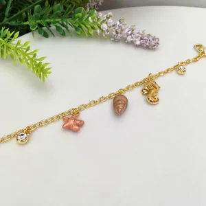 Yuminglai FHK10496 high quality fashion gold plated jewelry 24K gold plated bracelet