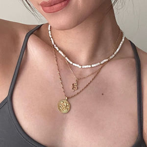 Collana con ciondolo a forma di stella di <span class=keywords><strong>diamante</strong></span> e serpente per donne in acciaio inossidabile gioielli Colliers collares de acero inossidabile por mayor joyas - Product Image 3