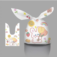 Emballage cadeau personnalisé en gros, oreilles de lapin de dessin animé, en-cas, bonbons, pain, motif animal mignon, pochette en EVA, recyclable, avec bec verseur