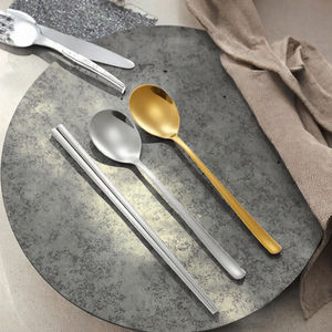 Ventes en gros de couverts en acier inoxydable de luxe, design tendance, avec finition dorée ou argentée, pour la maison, l'hôtel ou les restaurants - Product Image 3