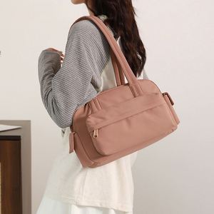 High Quality Nylon Fabric Waterproof Shoulder <b>Bags</b> Pink Cute Tote With Pockets Portable Men Women Travel <b>Bag</b> - Product Image 3