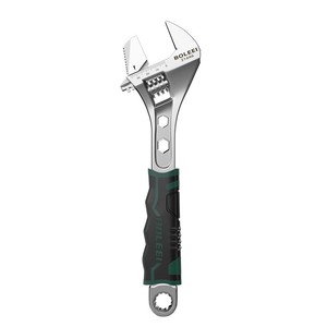 Bolei Adjustable Wrench Metric Industrial Grade Chromium Vanadium Steel Anti-Slip Handle Serrated Jaw Single End - Product Image 5