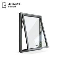 Ventanas Abatibles de Aleación de Aluminio Personalizadas, Diseño Moderno con Aislamiento Térmico para Villas, Apartamentos, Hoteles y Baños