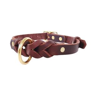 Nuevo <span class=keywords><strong>Collar</strong></span> de perro de gato de cuero trenzado Funky <span class=keywords><strong>Collar</strong></span> de mascota <span class=keywords><strong>Collar</strong></span> de perro de mascota Vintage de cuero ajustable - Product Image 5