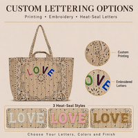 Sac fourre-tout matelassé imprimé bandana, motif cachemire, logo personnalisé, couleur et motif, OEM ODM, vente en gros, usine
