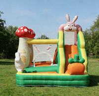 Château gonflable Lapin Champignon Carotte, Conception personnalisée (votre marque) bienvenue pour les fêtes de jardin et les parcs à thème pour enfants