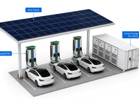 Station de recharge rapide pour véhicules électriques DC avec batterie LiFePO4, solution de recharge commerciale durable et efficace connectée au réseau