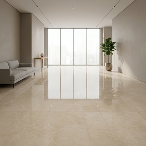Builda Qero Vitrified Tiles 600x600mm Glossy Porcelain Modern Adhesive Floor Tiles for Bathroom Use - Product Image 1