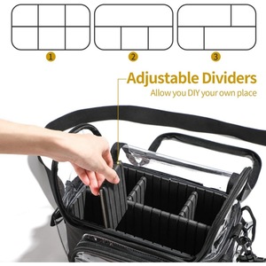 Borsa Organizer per Trucchi Portatile Resistente all'Acqua di Grande Capacità con Cerniera e Custodia in TPU per <span class=keywords><strong>Pennelli</strong></span> da <span class=keywords><strong>Trucco</strong></span> - Product Image 3