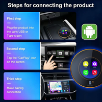 PlayAiBox pour BMW Android15 Boîte AI CarPlay sans fil 8GB+128GB Qualcomm 6350 GPS intégré Multimédia automobile pour YouTube Netflix