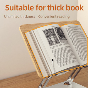 ओम फोल्डेबल पुस्तक बांस लकड़ी के स्टैंड एडजस्टेबल बुक स्टैंड पढ़ने के लिए टिकाऊ लकड़ी पोर्टेबल लैपटॉप स्टैंड - Product Image 3
