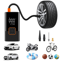 High Power 55W Cordless Portable Air Compressor 20L/min Rechargeable Tire Inflator Air Pump Auto Stop With Flash Lights