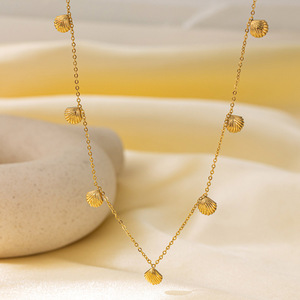 Mode Roestvrijstalen Ketting Voor Vrouwen Veelzijdig En Stijlvol Met Unieke Zeester, Tijgeroog Stenen Schelp Vlinder - Product Image 5