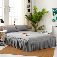 Jupe de lit en polyester unie, plusieurs couleurs disponibles, taille personnalisée, volant anti-poussière pour lit, approvisionnement direct usine pour hôtels et literie domestique