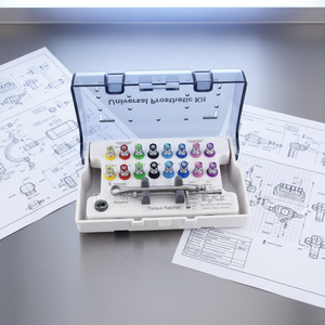 Kit Quirúrgico Universal para Implantes Dentales con Llave de Torque y 16 Tornillos Instrumentos para Implantes Dentales - Product Image 1
