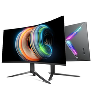 Moniteur d'Ordinateur Incurvé ou Plat de 18.5, 19, 22, 24, 27, 32, 34, 37.5, 40, 49 Pouces d'Usine, Écran LED 1K 2K 3K 4K en Option, Monitores de Jeu